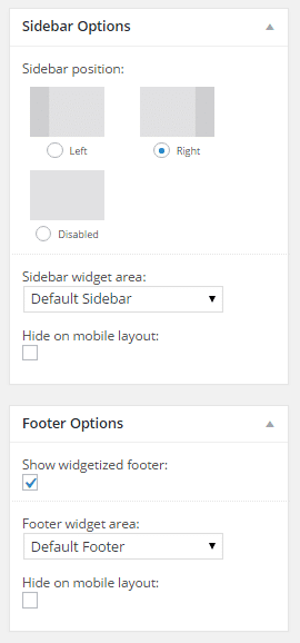 Fig. 1. Assign individual widget areas.