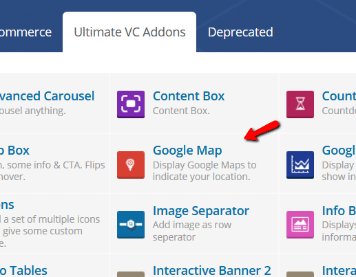 Fig. 6. Ultimate addon Map element.