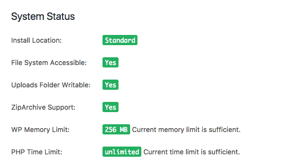 Fig. 2. System Status