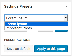 Fig. 3.4. Select preset.