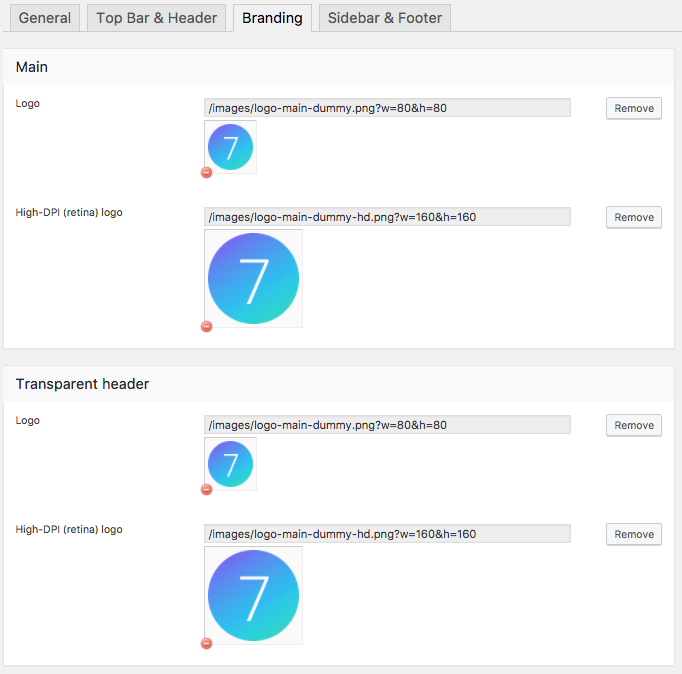 Fig. 7. Branding Settings.