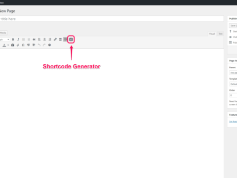 Voeg shortcodes 1024 × 576 in Shortcode Generator-knop