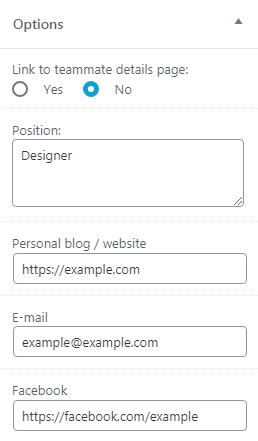 Fig. 1.2. Team post options.