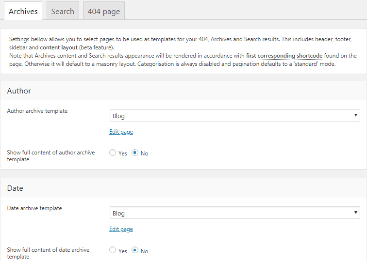 Fig. 1. Archive Settings.