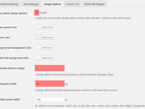 Fig. 1. Ontwerpinstellingen van Wpbakery Page Builder. Fig. 1. Ontwerpinstellingen van Wpbakery Page Builder.