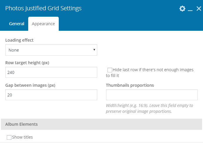 Fig. 3.2. Appearance settings.