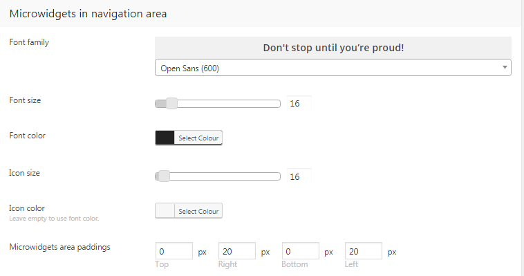 Fig. 3.3. Configure appearance of microwidgets.