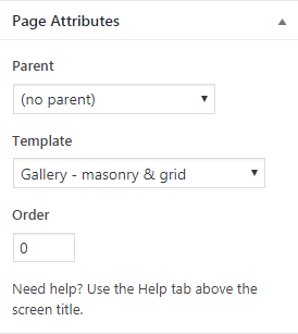 Fig. 5. Gallery page template.