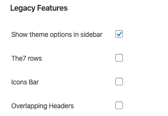 Fig. 4. Legacy Features.