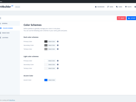 Kleurenschema's 1024 × 576 Global Color Schemes Panel