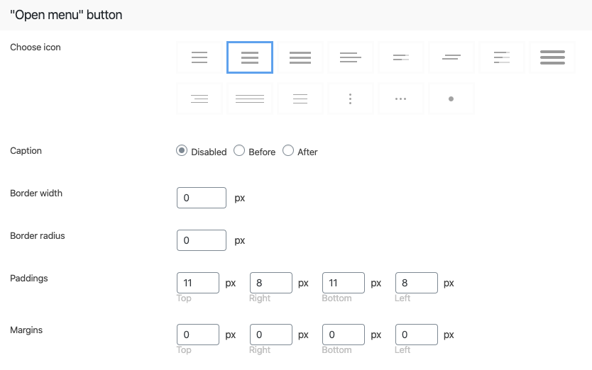 Fig. 9.3. "Open" button design.