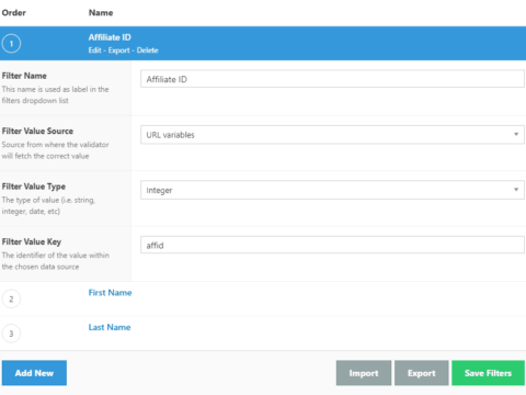 Filtersbeheer Aangepaste Filters Manager